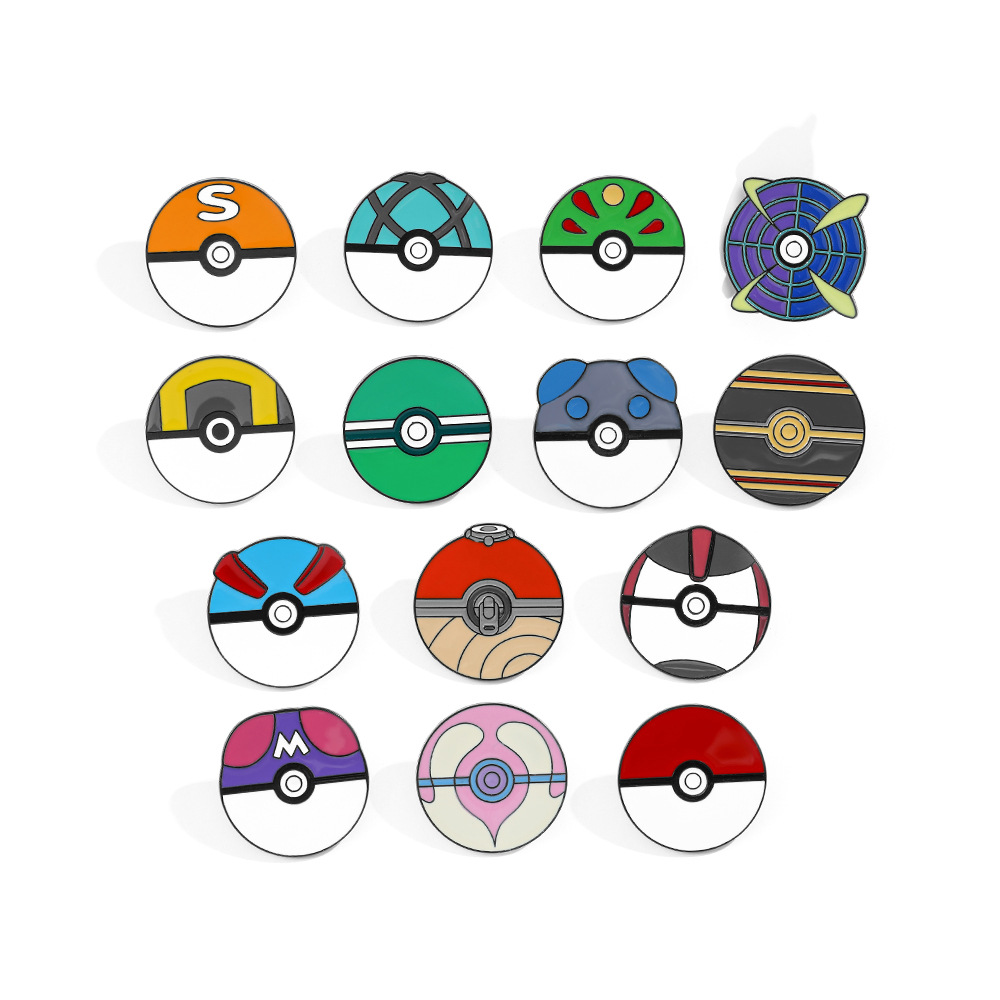 Pokeball Cosplay Prop - 애니메이션 볼 만화 에나멜 핀 금속