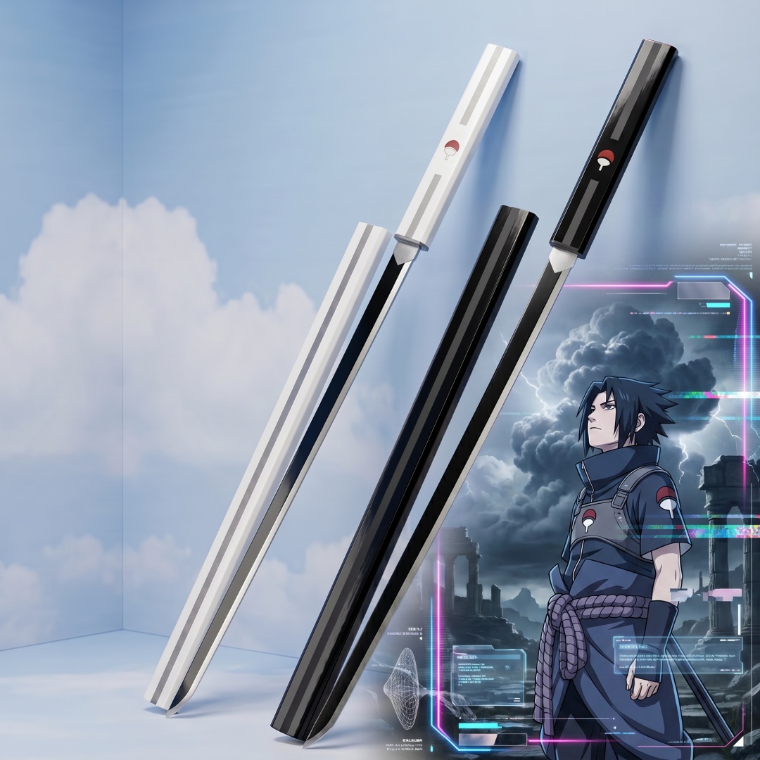 Cosplay Prop Katana - 35.4인치 나루토 우치하 사스케 카타나 애니메이션