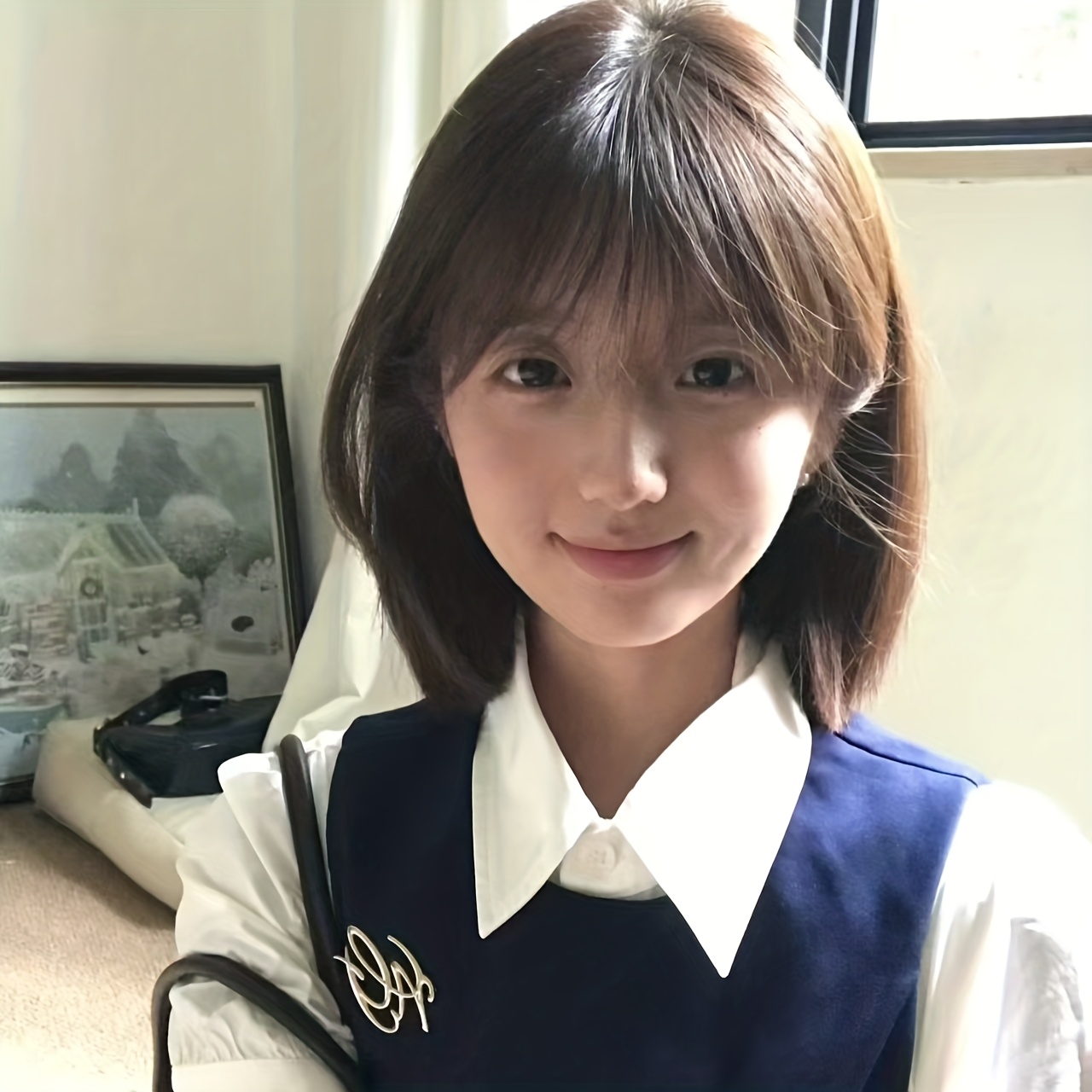 Wig Fiber Net - 30cm/12인치 학생 스타일의 합성 내열 섬유