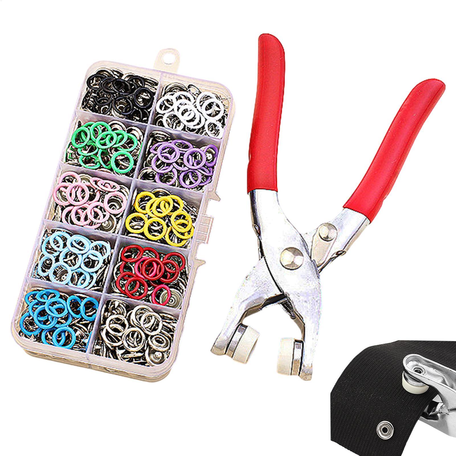 Snap Fastener Set - 의류 버튼 키트 5-클로 메탈 프롱