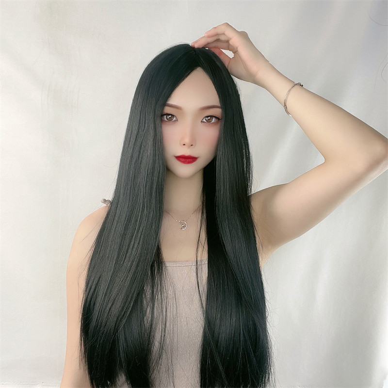 Wig Fiber Net - 여성용 긴 직모 가발, 로즈 네트