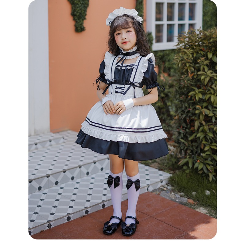 일본 코스프레 의상 귀여운 로리타 블랙 메이드 반팔 드 - Cosplay Prop Bow 리뷰 및 가격
