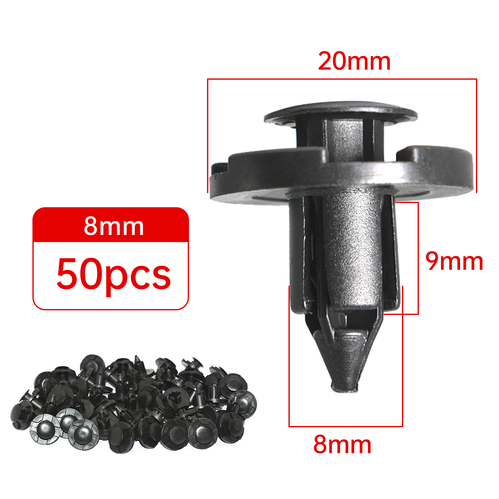 50개 8mm 구멍 닛산 자동차용 패스너 클립 바디 푸 - Snap Fastener Set 리뷰 및 가격