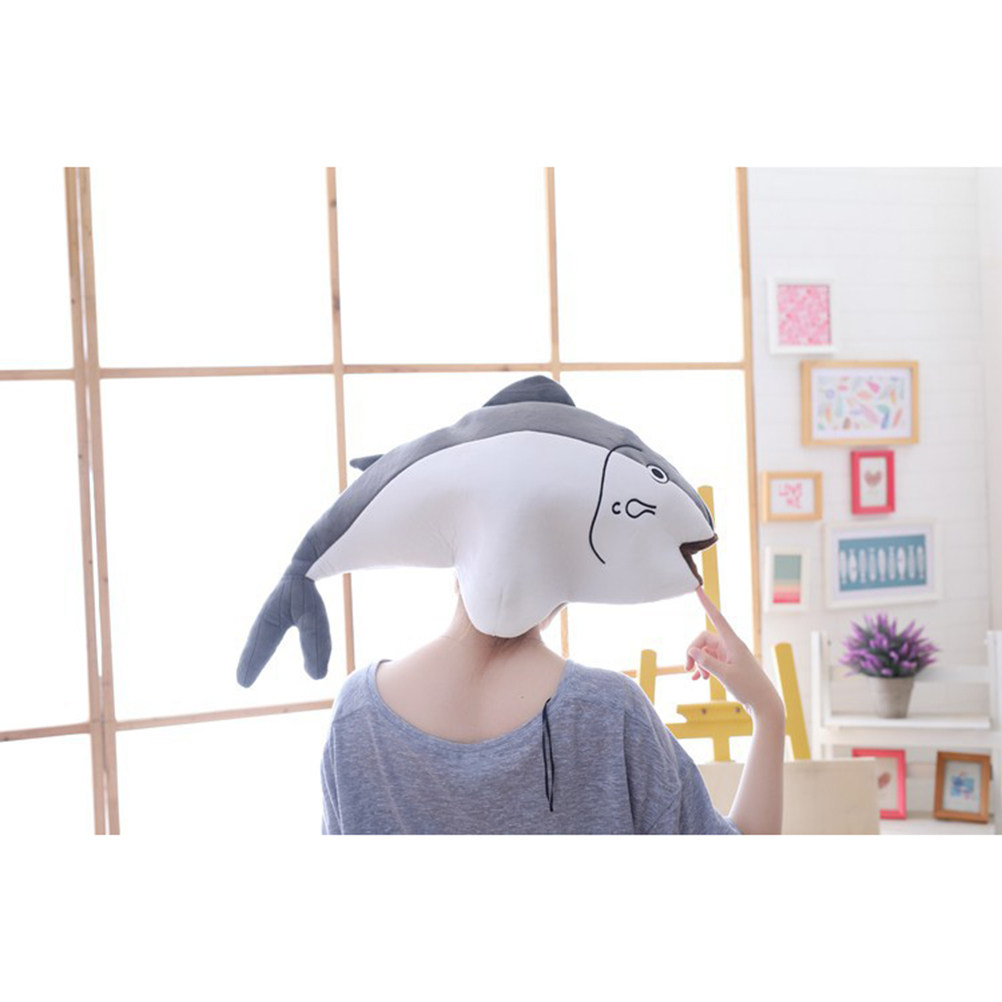 따뜻한 소금물에 절인 물고기 모양의 모자, 착용 및 탈 - Easy Cosplay Prop 리뷰 및 가격