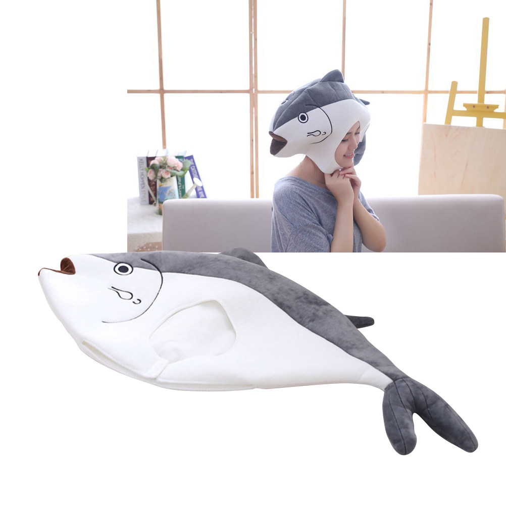 따뜻한 소금물에 절인 물고기 모양의 모자, 착용 및 탈 - Easy Cosplay Prop 리뷰 및 가격