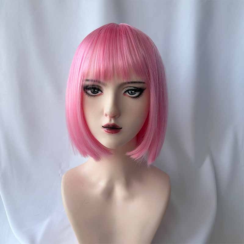 에어뱅이 있는 여성용 스트레이트 가발, 보보 스타일,  - Wig Fiber Net 리뷰 및 가격