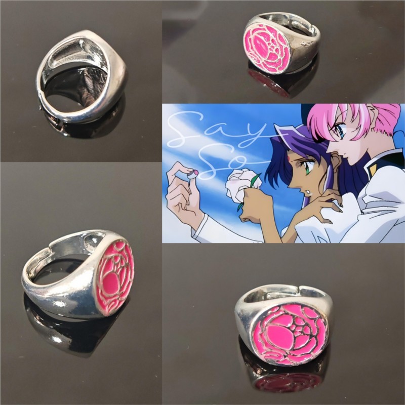 핑크 로즈 링 Tenjou Utena 혁명적인 소녀 U - Cosplay Prop Diy 리뷰 및 가격