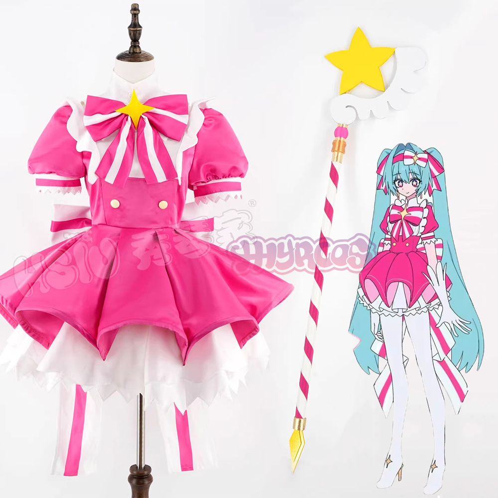 MMiku Retry 코스프레 의상 가발 핑크 드레스  - Cosplay Prop Diy 리뷰 및 가격