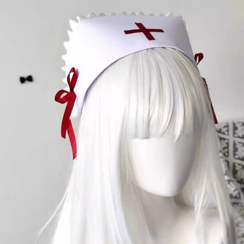 새로운 Y2K 고딕 다크 펑크 간호사 모자, 달콤한 레 - Cosplay Prop Bow 리뷰 및 가격