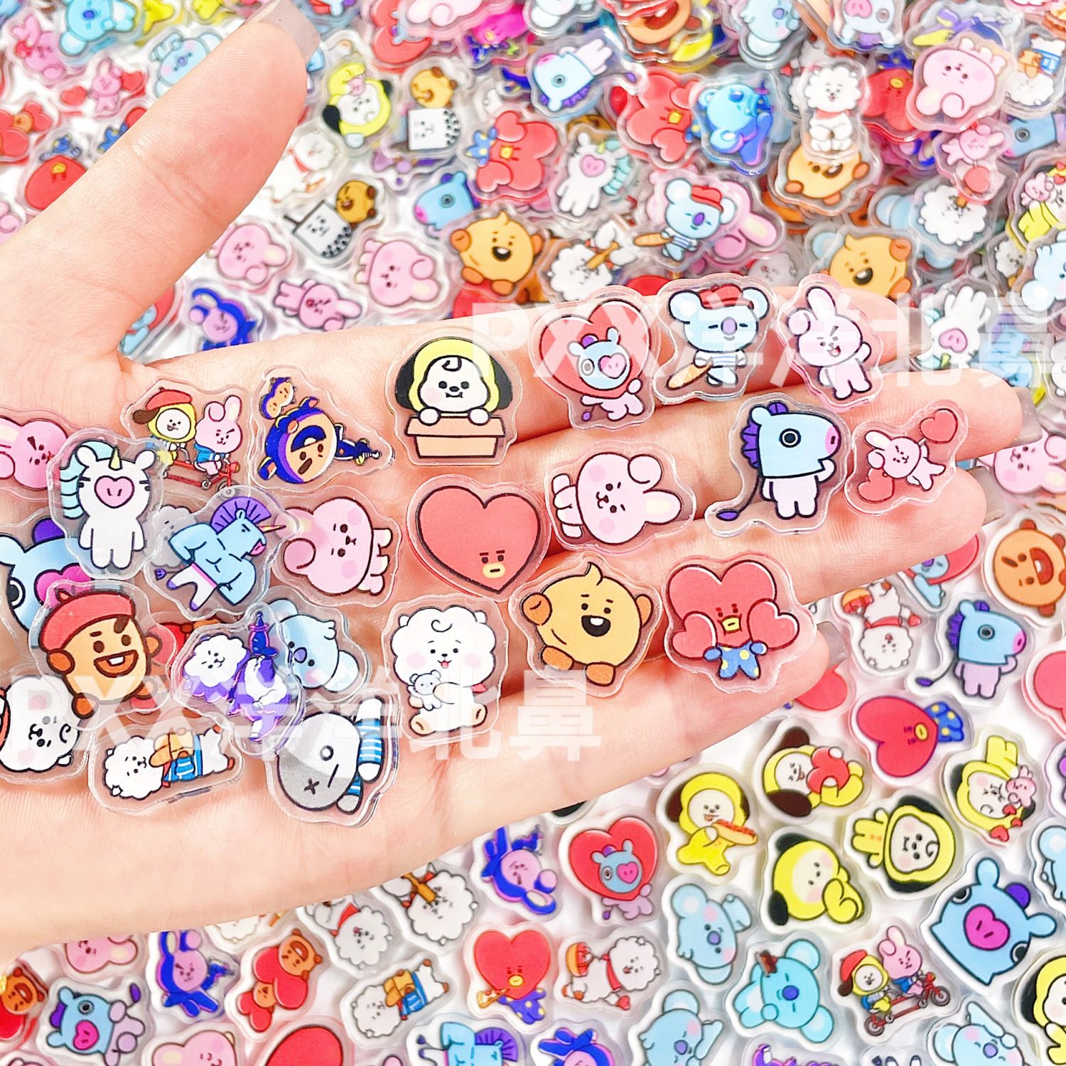 100개 BT21 BTS 단층 1cm/2cm/4cm 아 - Cosplay Prop Diy 리뷰 및 가격