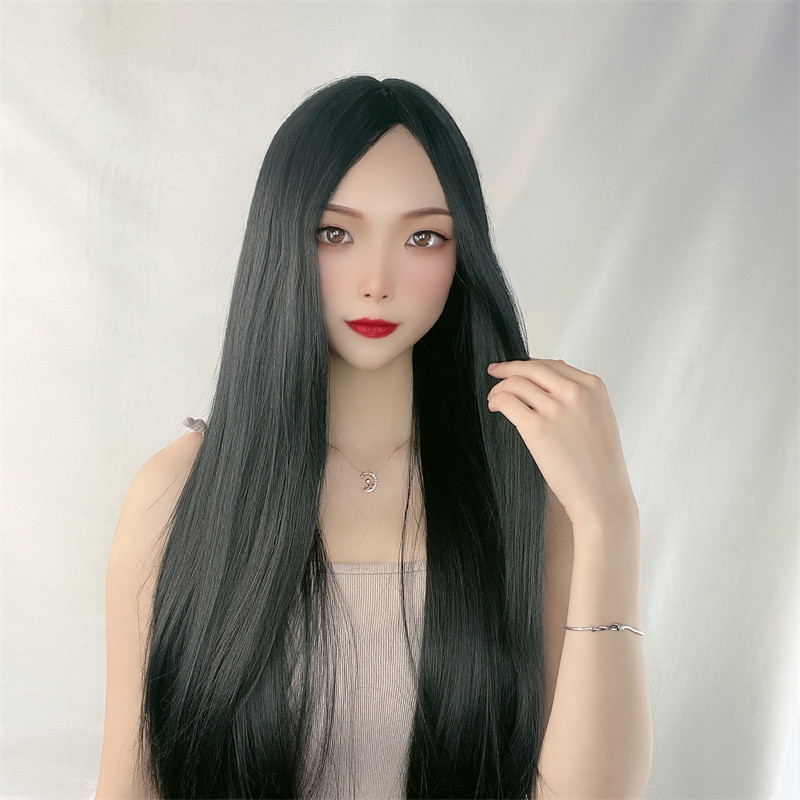 여성용 긴 직모 가발, 로즈 네트 풀캡, 유럽 및 미국 - Wig Fiber Net 리뷰 및 가격