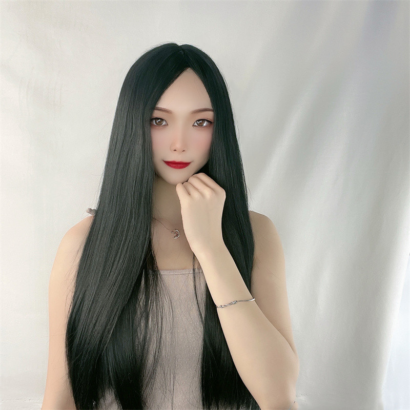 여성용 긴 직모 가발, 로즈 네트 풀캡, 유럽 및 미국 - Wig Fiber Net 리뷰 및 가격